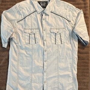 BKE Whie Short Sleeve Button Down Shirt